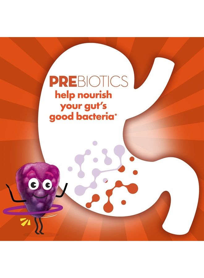 Kids Probiotic, Digestive Health for Kids, Prebiotic + Probiotic, Mixed Fruit Flavor, Less than 1 Gram of Sugar per Gummy, 50 Gummies