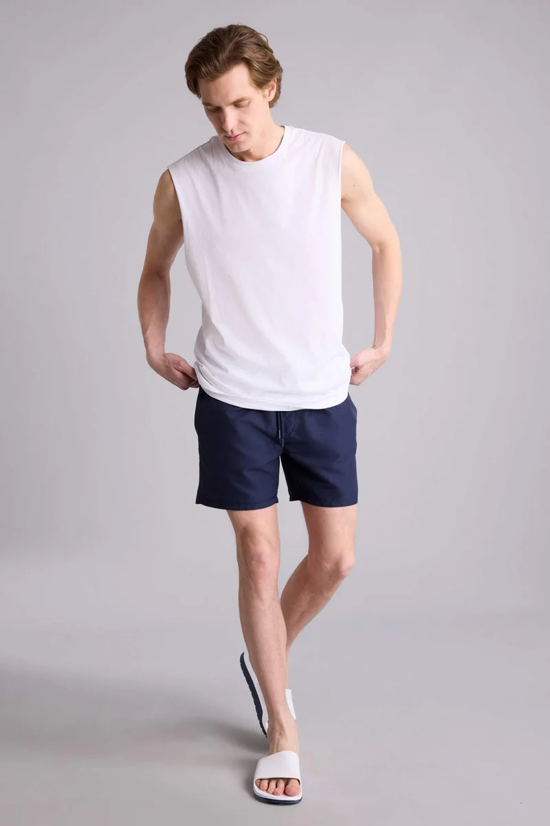Defacto  Mesh Lined Short Length Swim Shorts for Men | Best Price UAE