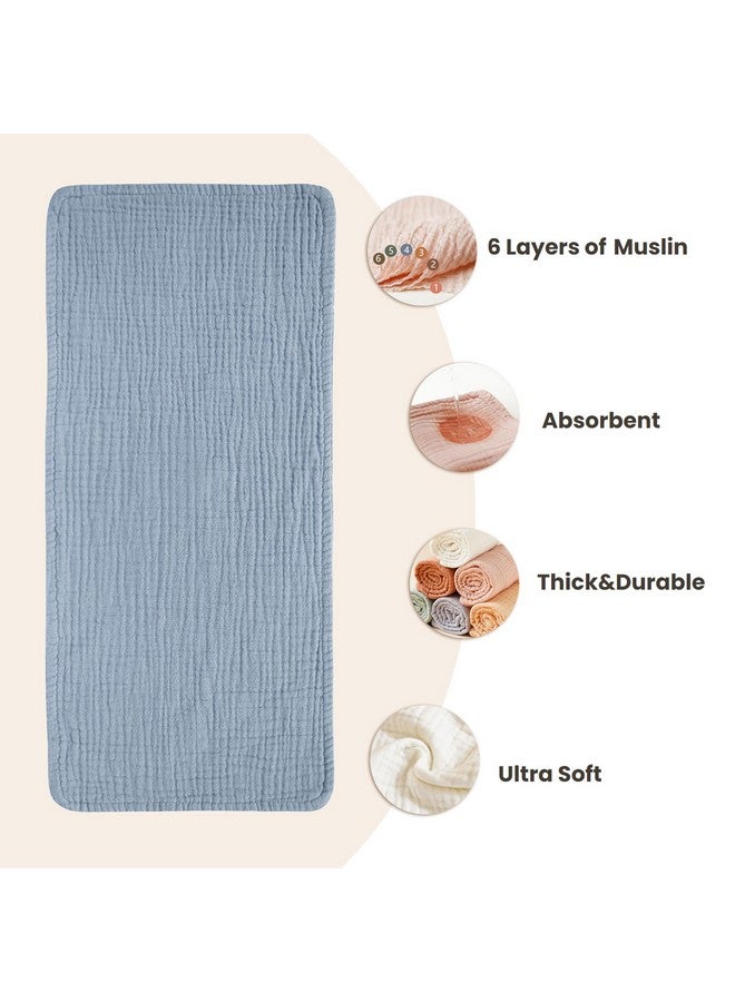 Konssy Muslin Baby Burp Cloths Sets for Unisex- 6 Pack Large 100% Cotton Burping Clothes for Newborn，Baby Girls and Boys - Image 2