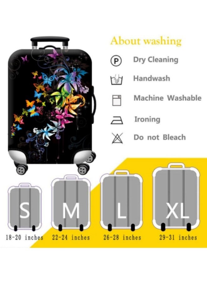 GGEROU Travel Luggage Cover Spandex Suitcase Protector Washable Baggage Covers (for 18-32 inch luggage) Premium Elasticated Luggage Protector - Image 2