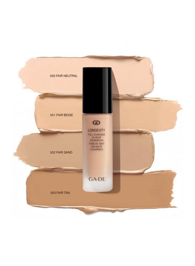 GA-DE Longevity Full Coverage 24 Hour Foundation 551 Fair Beige 30 Ml - Image 2