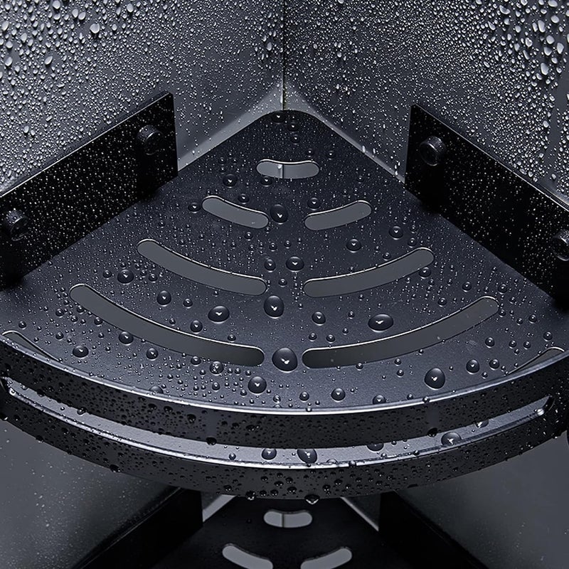 SHUTTLE ART 1pcs Shower Shelf, Corner Shelf, Shower Basket, Shower Shelf, No Drilling Required for Bathroom, Space Aluminium, Matte Finish, Bathroom Shelf (Alluminium Bathroom Shelf 1) - Image 4