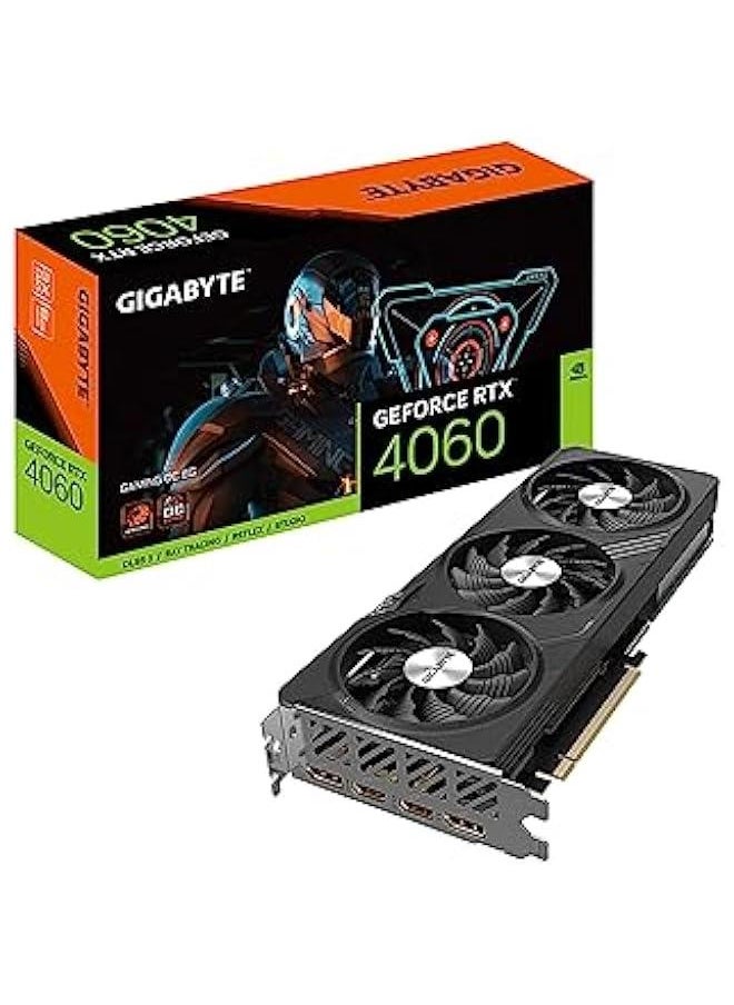 عربست بطاقة رسومات GeForce RTX 4060 الألعاب OC 8G، مراوح WINDFORCE 3X، 8 جيجابايت GDDR6، بطاقة فيديو GV-N4060GAMING OC-8GD  - Image 1