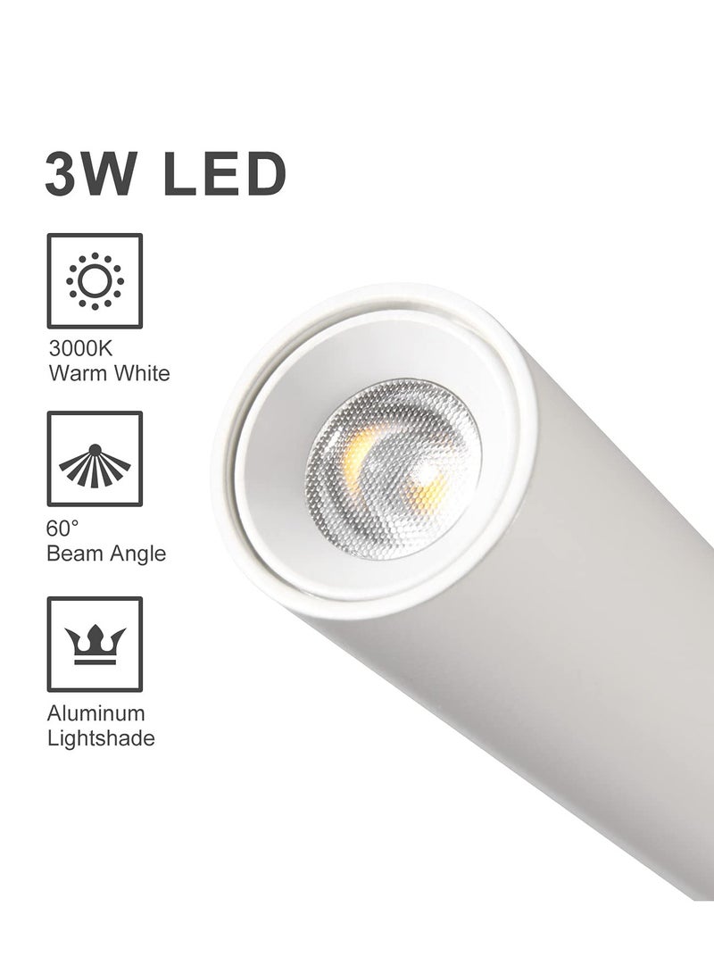 SYOSI ضوء قراءة حائط بتصميم عنق الإوز ، مصباح حائط LED دافئ أبيض ، مصباح قراءة LED مثبت على الحائط ، مصباح قراءة LED قابل للتعديل ، مصباح حائط LED لقراءة 3000K مع مفتاح للسرير والكتب وغرفة النوم وغرفة المعيشة - Image 2