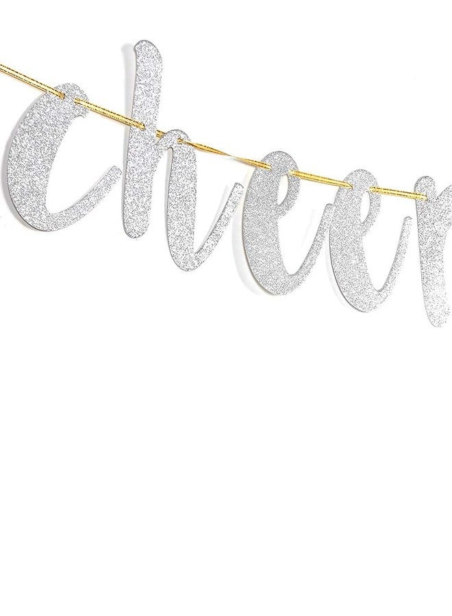 Festiko®Glitter Silver Cheers to 30 Years Banner - 30th Birthday Sign Bunting 30th Marriage Anniversary Party Bunting Decoration - Image 4