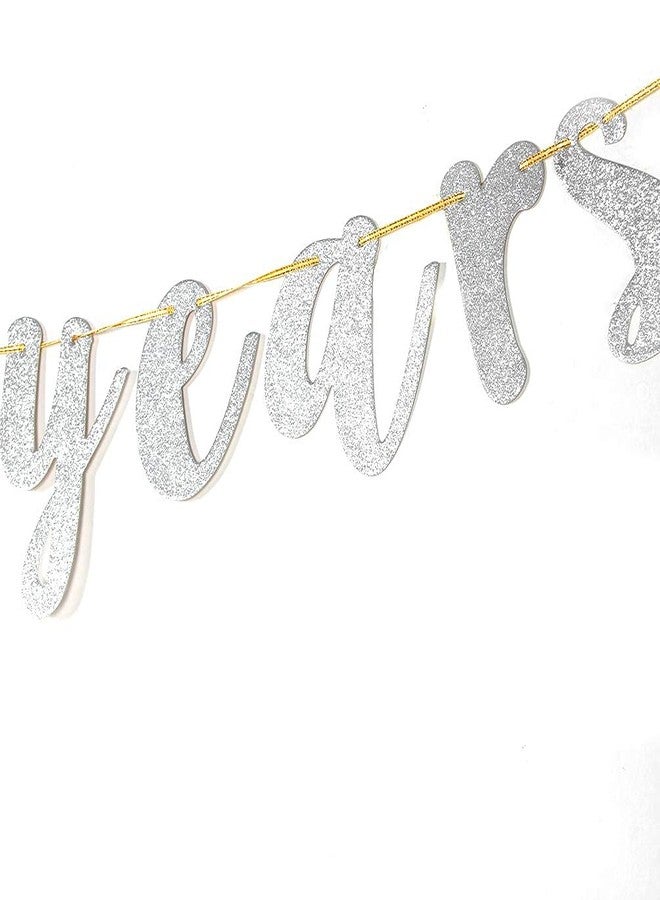 Festiko®Glitter Silver Cheers to 30 Years Banner - 30th Birthday Sign Bunting 30th Marriage Anniversary Party Bunting Decoration - Image 3
