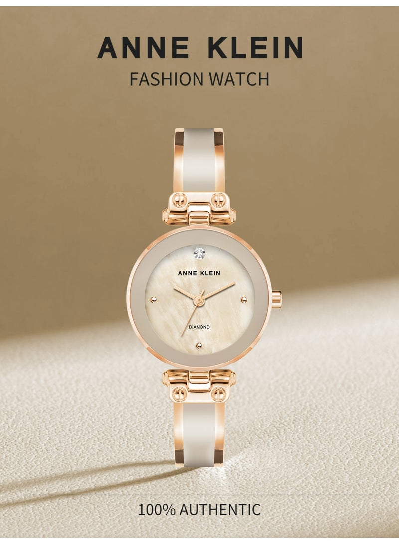 آن كلاين ساعة كوارتز نسائية من سبيكة بلون الذهب الوردي - Image 1