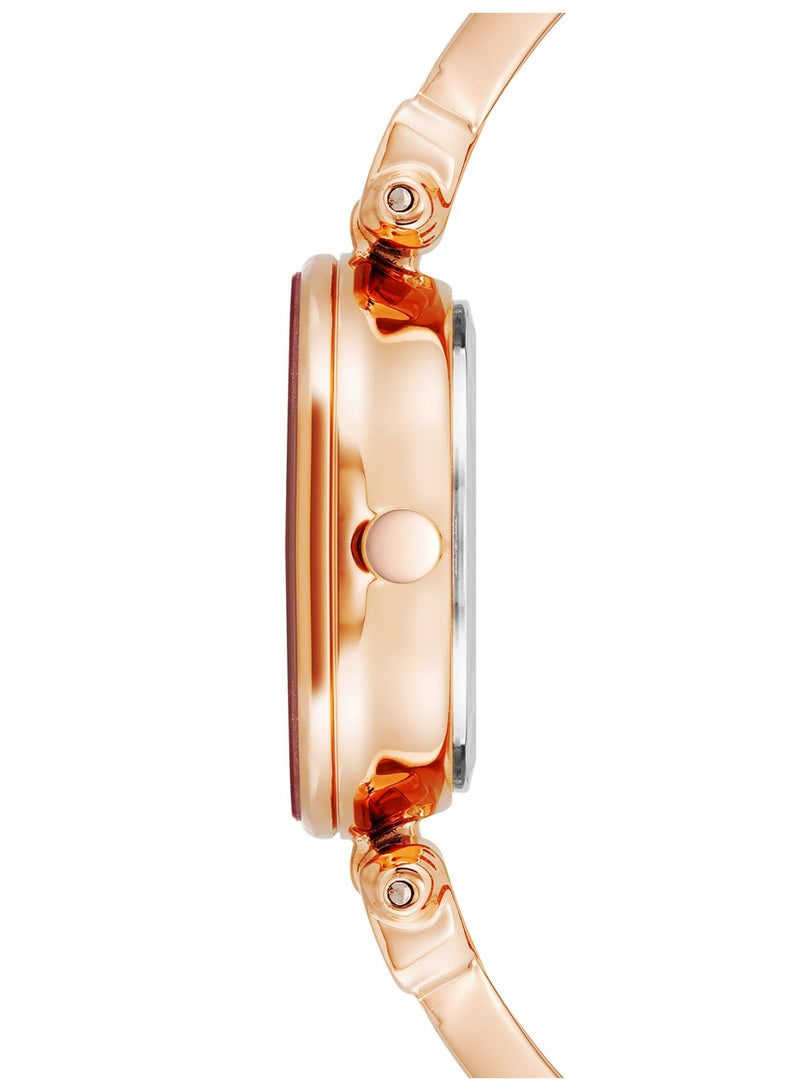 آن كلاين ساعة كوارتز نسائية من سبيكة بلون الذهب الوردي - Image 5