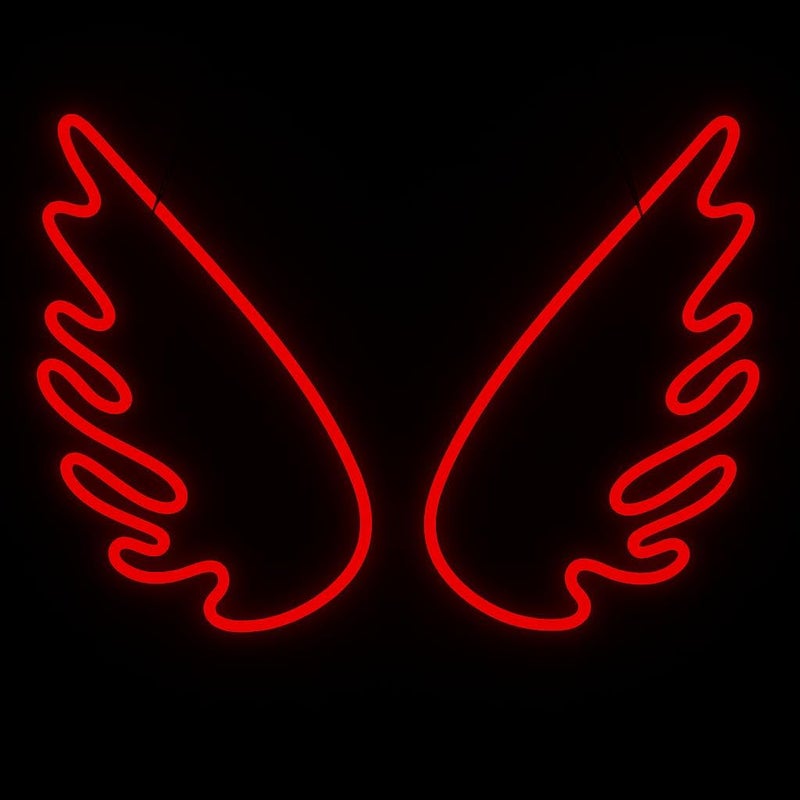 Horoof Home Red Angel Wings Neon LED Wall Light - Image 1
