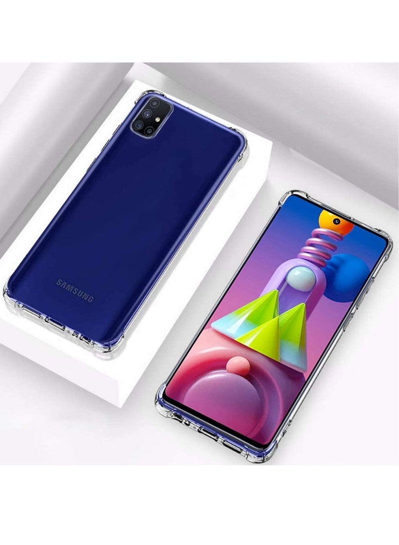 ليدين Samsung Galaxy M51 Case Cover Clear Transparent Reinforced Corners TPU Shock-Absorption Flexible Cell Phone Cover for Samsung Galaxy M51 (Clear) - Image 2