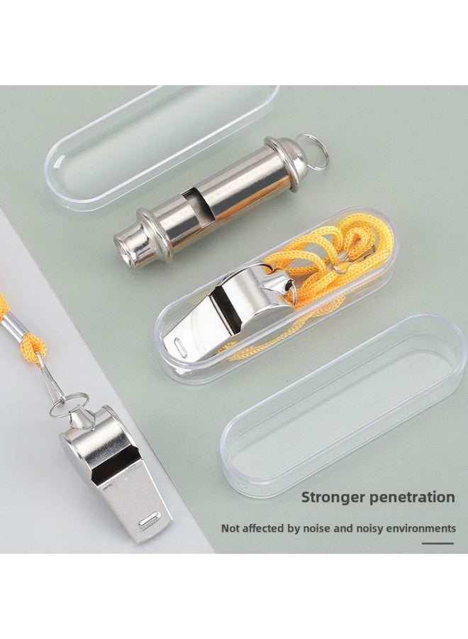 Generic Whistle Basketball Football Referee PE Teacher Treble Special Whistle Training Match Coach Whistle Outdoor Survival Whistle-Color:3 Stainless Steel Long Whistles - Image 3