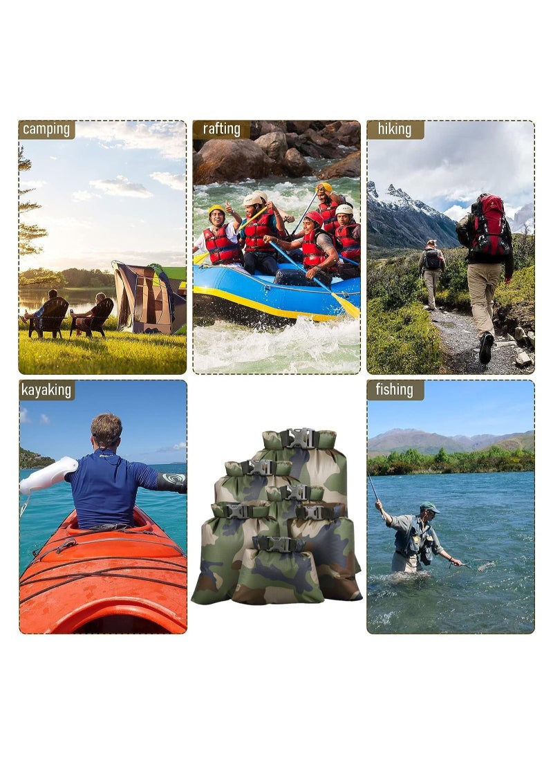 Excefore Waterproof Dry Sacks, Lightweight Outdoor Dry Bags Ultimate Dry Bags for Kayaking Rafting Camping, Suitable for Camping, Climbing, Rafting, 6 Pack  (8L, 5L, 3.5L, 3L, 2.5L, 1.5L)  - Image 2