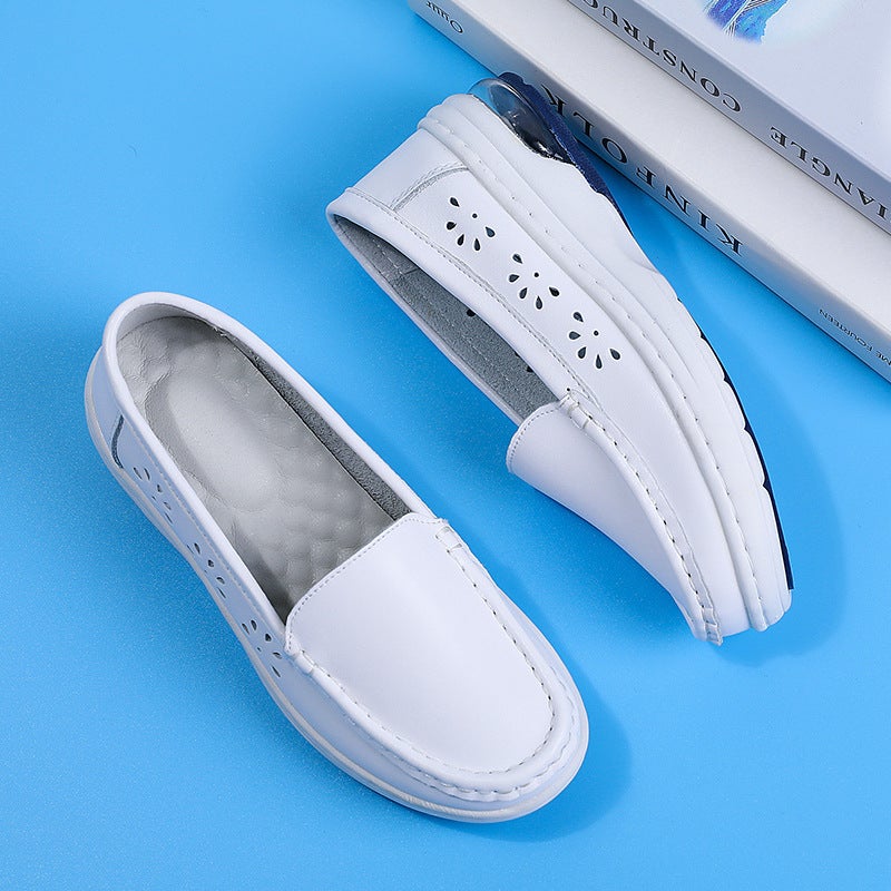Air-Cushion Nurse Shoes For Women, Soft-Soled, Breathable, Anti-Odor, Non-Tiring, Mid-Heel, Shallow Mouth, Non-Slip, Thick-Soled Medical Work Shoes - Image 3