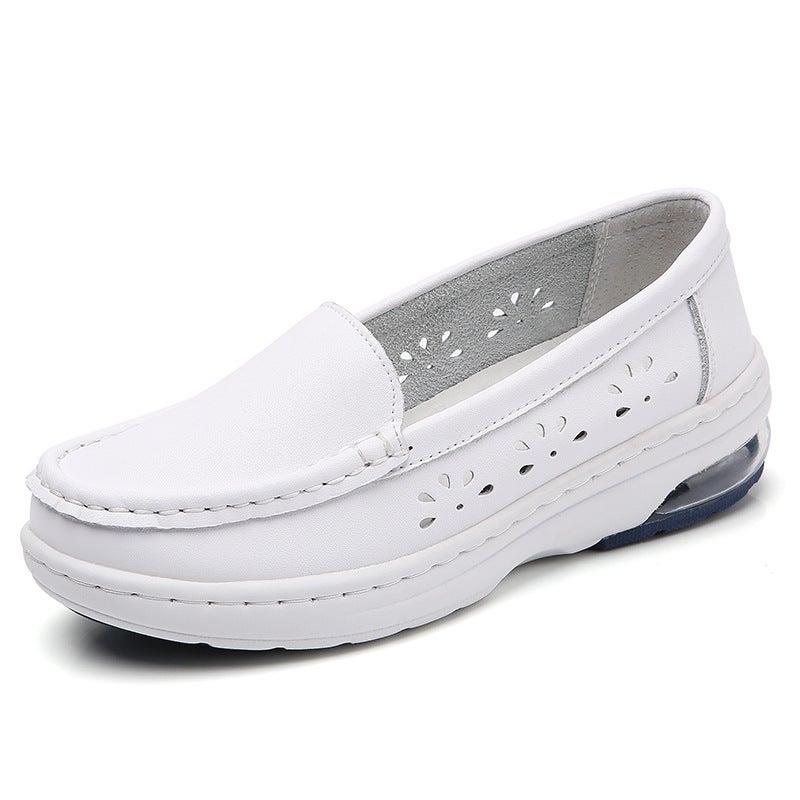 Air-Cushion Nurse Shoes For Women, Soft-Soled, Breathable, Anti-Odor, Non-Tiring, Mid-Heel, Shallow Mouth, Non-Slip, Thick-Soled Medical Work Shoes - Image 1
