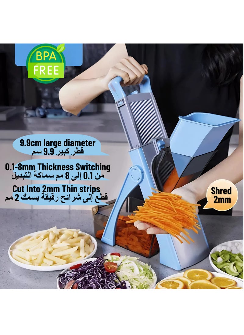 Generic - PROSLICER Vegetable Chopper and Mandoline Slicer with Stainless Steel Blades, Large Capacity, Adjustable Thickness, and Safety Features for Chopping, and Cutting of Vegetables and Fruits - Image 1