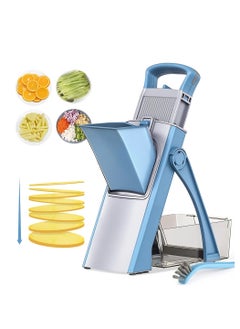 PROSLICER Vegetable Chopper and Mandoline Slicer with Stainless Steel Blades, Large Capacity, Adjustable Thickness, and Safety Features for Chopping, and Cutting of Vegetables and Fruits
