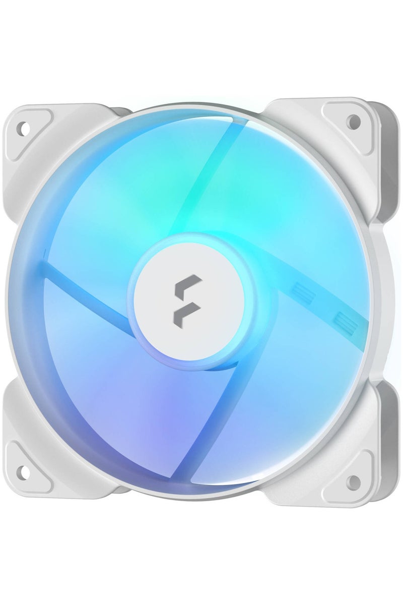 Fractal Design Aspect 12 RGB 120mm Fan, White Frame, 3-Pin DC, Fixed 1200 RPM, 32 CFM Airflow, 18.3 dBA Noise, Rifle Bearing, 6 ARGB LEDs, Daisy-Chain Cables, Trip Wire Technology, Non-PWM | FC-F-AS1-1208 - Image 2