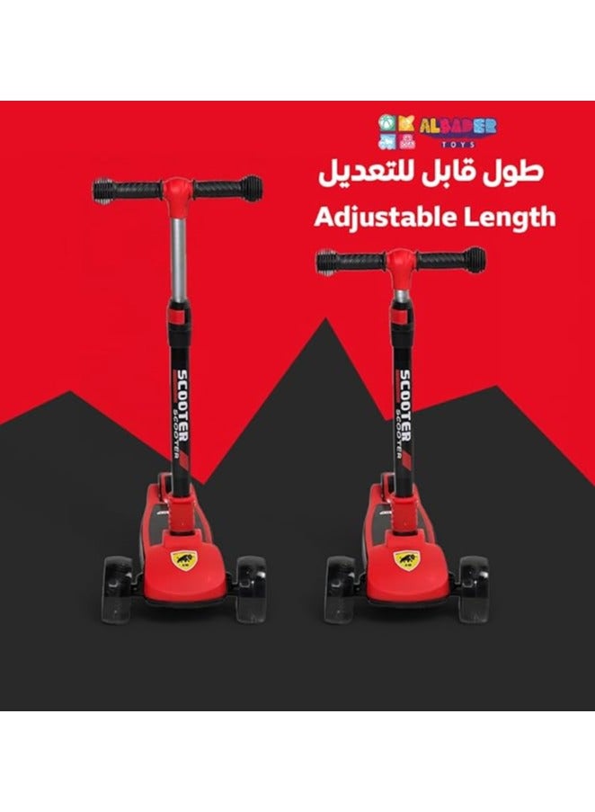 AL BADER Kids Scooter, Balance Scooter 3 Wheels Foldable Kick Scooter, 4 Adjustable Heights, Can Hold Up To 80 Kg, Shock Absorption Design, Lean to Steer, Balance Training Scooter for Kids 3-9 - Image 2