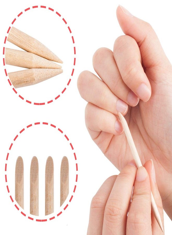 Sowaka 50 Pcs Orange Wood Sticks for Nails Natural Double Sided Multifunctional Wooden Mini Cuticle Pusher Remover Tool Kit for Manicure Pedicure - Image 3
