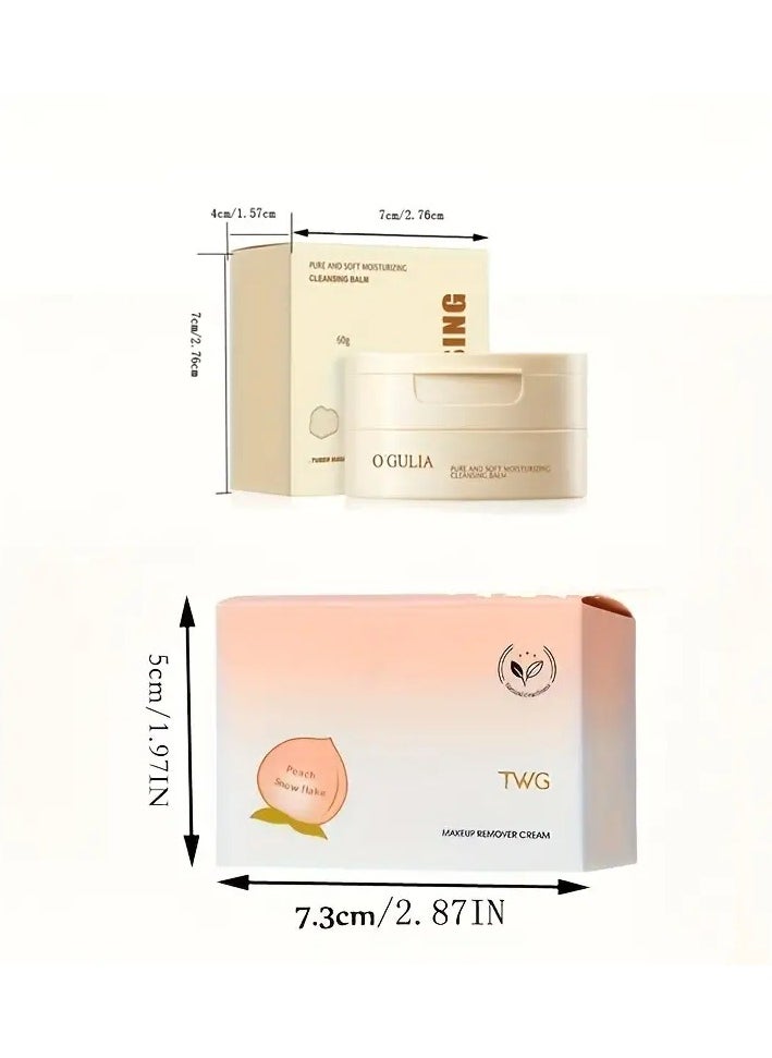 TWG - Gentle, Hydrating Makeup Remover Balm - Fresh Scent & Moisturizing Face Cleansing for All Skin Types PEACH - Image 1