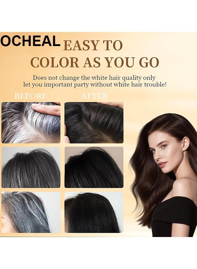 OCHEAL Cover Grey Hair, Safe And Convenient Comb Hair Dye, Upgraded Waterproof And Sweat-Proof Hair Dye Comb, Southeasty Hairdressing Wand, 2-In-1 Natural Plant Hair Dye, Covering Gray Hair, Quick Touch-Ups, #02 Brown - Image 5