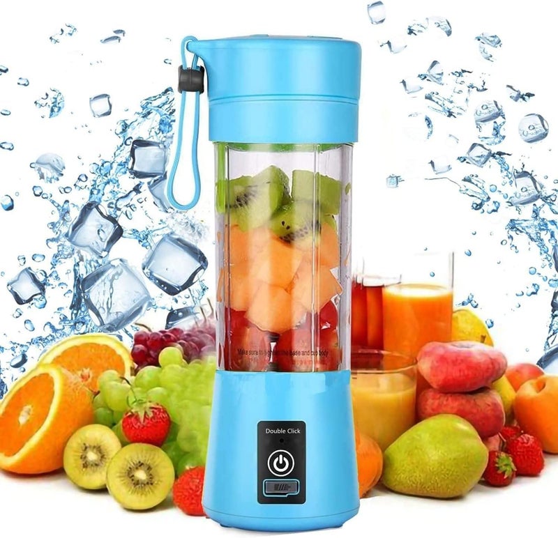 RADHEHUL Portable Blender Personal Size Electric 6 blades USB Juicer Cup Fruit Vegetables Smoothie Mixing Machine Magnetic Secure Switch muilticolour - Image 1