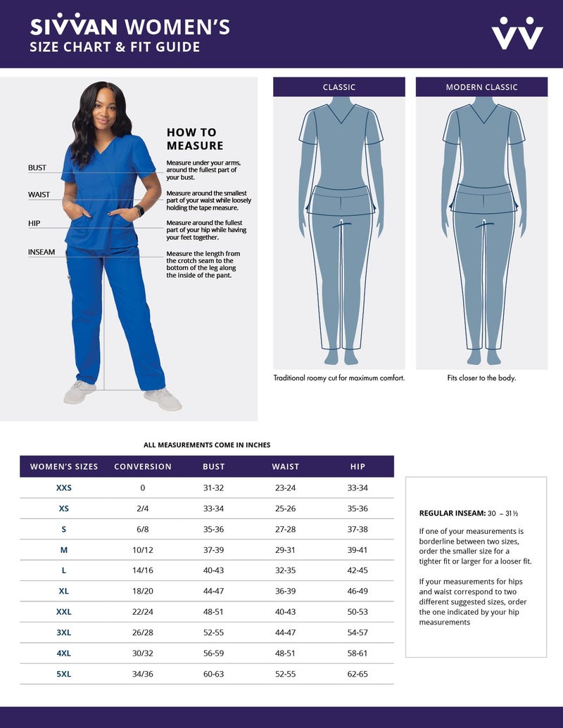 Sivvan Scrubs for Women - Long Sleeve Comfort Underscrub Tee - S8500 - Teal Blue - L - Image 5