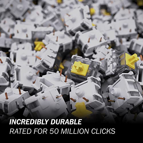 Gateron KS-9 Mechanical Switches for MX Mechanical Gaming Keyboard | 50g Force | Linear | Plate Mounted | SMD 3 Pin RGB Switches for Backlit Keyboard | (90 PCS, Yellow) - Image 4
