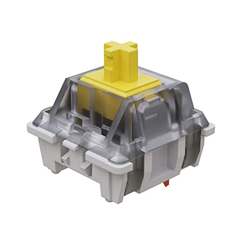 Gateron KS-9 Mechanical Switches for MX Mechanical Gaming Keyboard | 50g Force | Linear | Plate Mounted | SMD 3 Pin RGB Switches for Backlit Keyboard | (90 PCS, Yellow) - Image 1