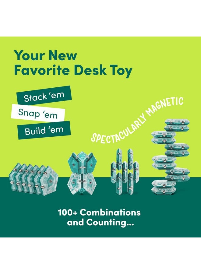 Speks Geode Sphere Magnetic Fidget Toy For Adults | Quiet Adult Sensory Toy For Stress Relief & Anxiety, Office Desk Toy & Top Gadget Gift Idea | Aqua, 12-Piece Set - Image 4