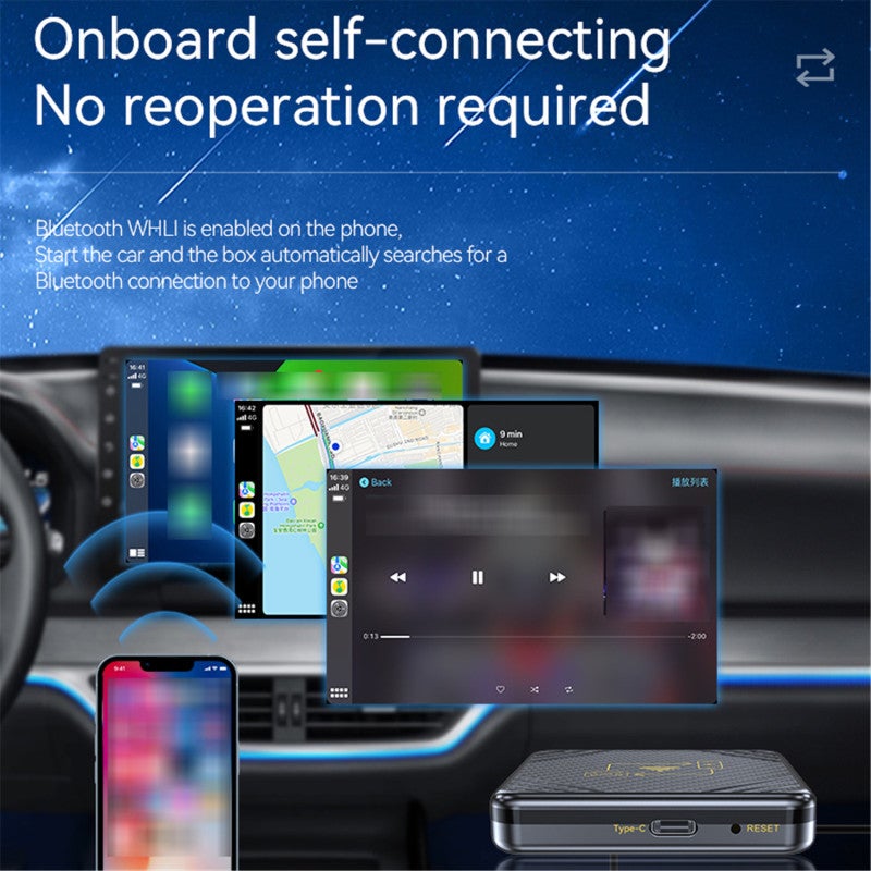 Wireless Carplay Box: Golden, Hardcore T5 Chip - Multi-Connect System Wired To Wireless Car Box for Automotive In-Vehicle Use - Image 4
