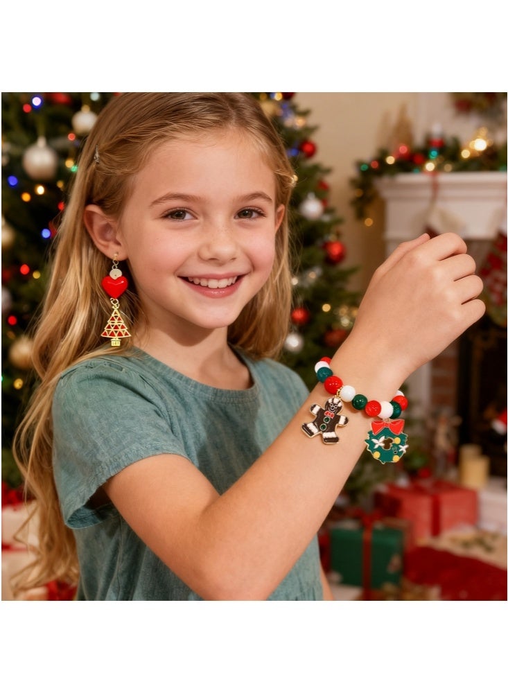 GGEROU مجموعة أساور هدايا عيد الميلاد، مجموعة مجوهرات عيد الميلاد اليدوية الممتعة واللطيفة التي تتميز بأساور بتصميم مشبك - Image 4