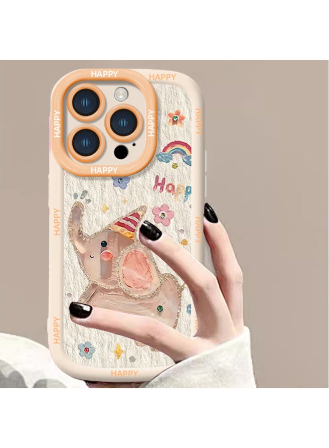 Jiang Ming Jiangming Apple 16Promax Phone Case Iphone 16Promax Protective Cover Full Coverage Lens Anti-Drop Scratch-Resistant Skin-Friendly Soft Shell Internet Celebrity High-End Protective Case Little Elephant - Image 4