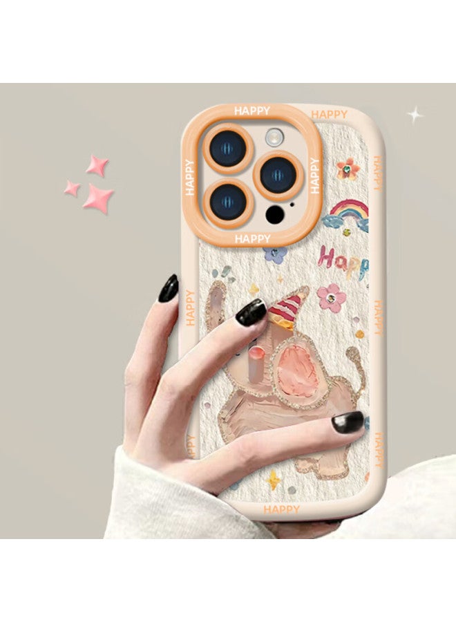 Jiang Ming Jiangming Apple 16Promax Phone Case Iphone 16Promax Protective Cover Full Coverage Lens Anti-Drop Scratch-Resistant Skin-Friendly Soft Shell Internet Celebrity High-End Protective Case Little Elephant - Image 2