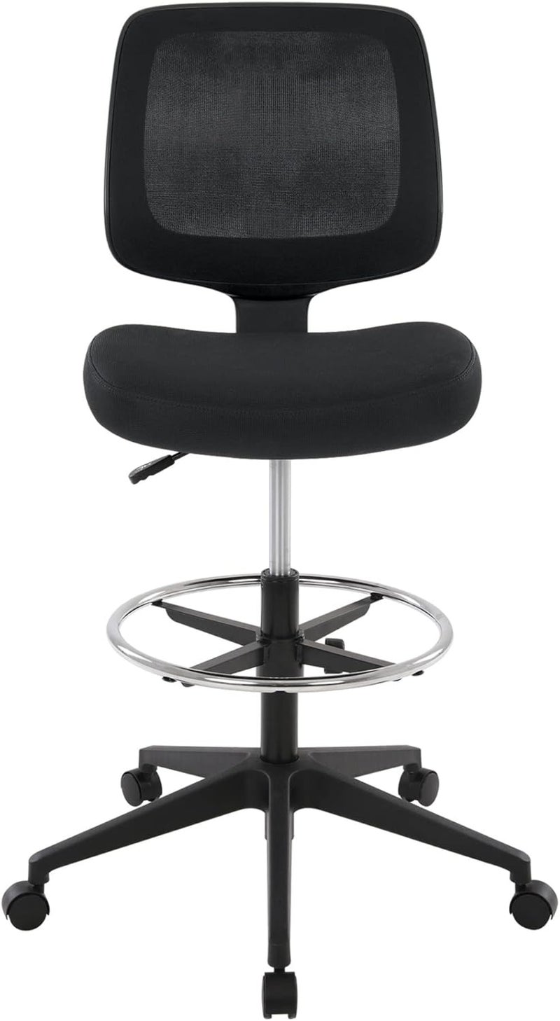 Realspace Laristo MeshFabric MidBack Drafting Chair Black BIFMA Compliant - Image 4
