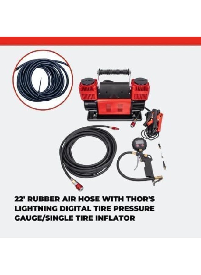 Portable 2-Cylinder Air Compressor with Carry Bag, 320L/min, Heavy Duty Metal Construction - Image 2