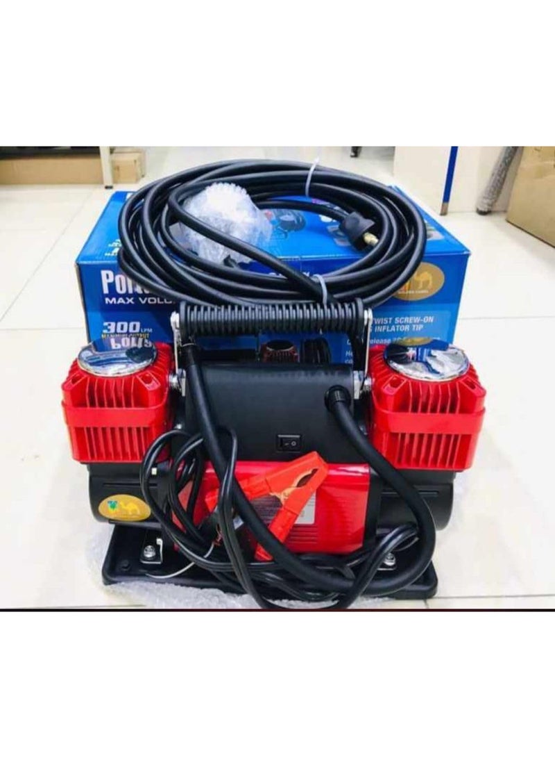 Portable 2-Cylinder Air Compressor with Carry Bag, 320L/min, Heavy Duty Metal Construction - Image 4