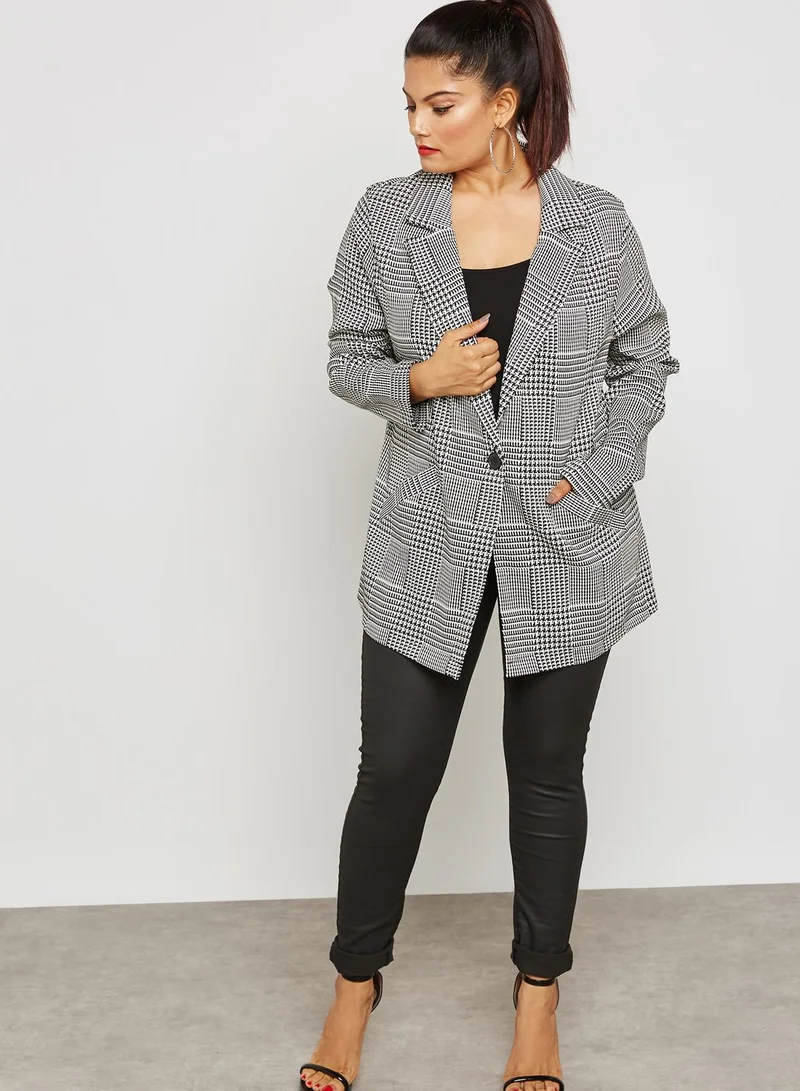 Forever 21 Plus Checked Blazer