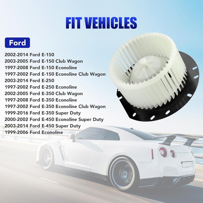 LCWRGS HVAC Blower Motor with Fan Cage for Ford E-Series (1997-2014) - Image 3