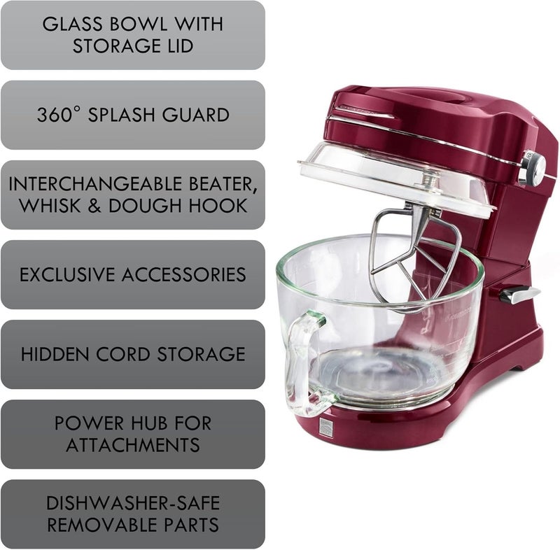 Kenmore Kenmore 849083 Elite Ovation 49083 Exclusive PourIn Top 5 quart TiltHead Kitchen Stand Mixer One Size Red Burgundy  - Image 3