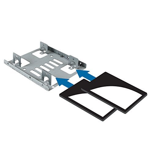 StarTech.com 2.5" to 3.5" SATA Hard Drive Mounting Bracket Kit - Dual SATA SSDs/HDDs Mounting Bracket for Mounting Bay , TAA (BRACKET25X2) - Image 5