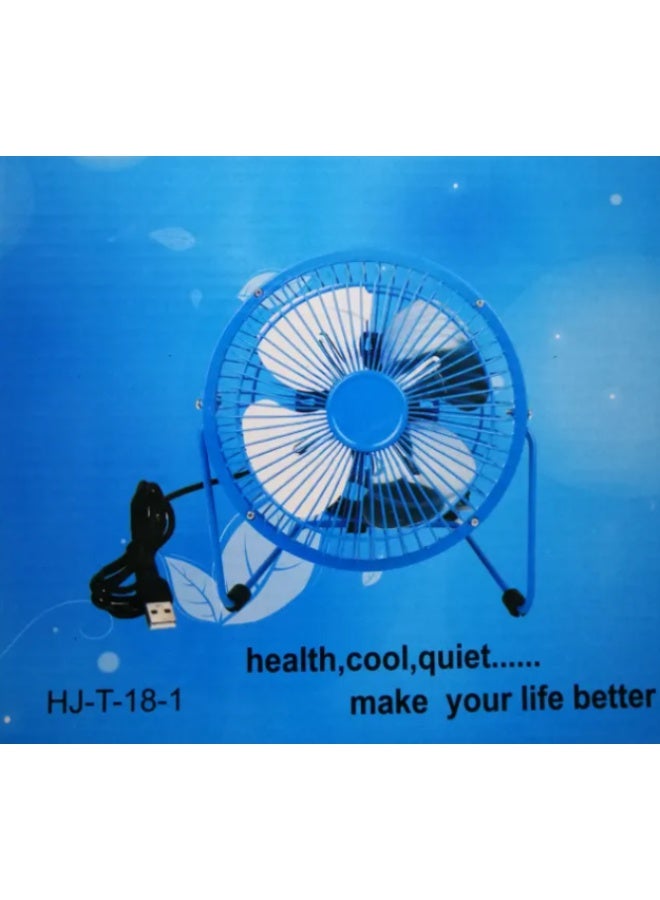 HEJ Mini USB Portable Desktop Cooling Desk Fan Computer Laptop Metal 6 inch - Image 5