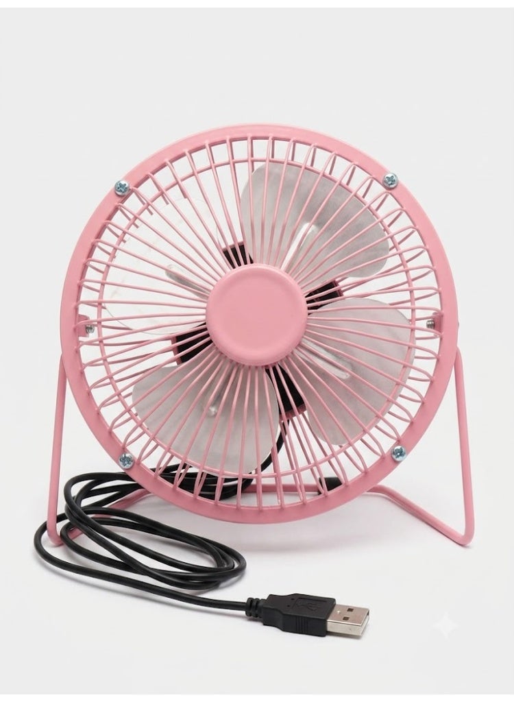 HEJ Mini USB Portable Desktop Cooling Desk Fan Computer Laptop Metal 6 inch - Image 2