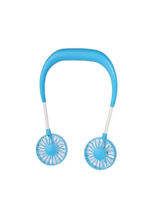 Portable Hanging Neck Sports Fan，Hands Free USB Rechargeable Personal Wearable Neckband Fan Battery Operated Cooling Head Fan Mini Necklace Fan for office 