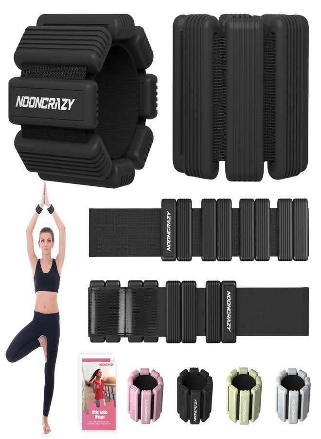 nooncrazy Pilates Wrist Ankle Weights for Women, Wearable Strong Arm & Leg Weights Set of 2(2.2 Lbs Each), Adjustable Ankle Weights for Walking, Yoga, Dance, Barre, Gym - Image 1