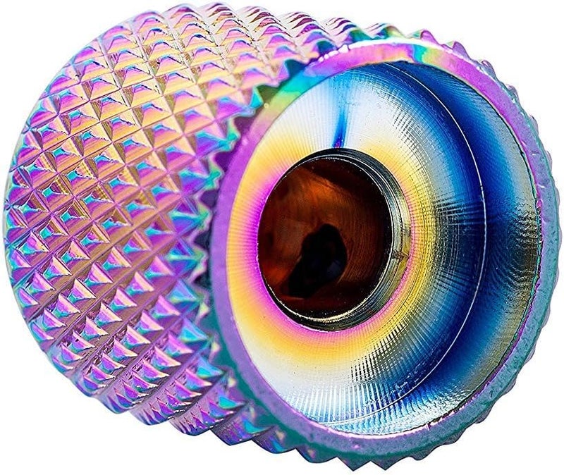 guyker 3Pcs Guitar Potentiometer Knobs with 6mm (0.24") Dia. Shaft Pots - Iron Dome Control Knob Fits for Electric Bass Guitar (Rainbow Chameleon) - Image 3