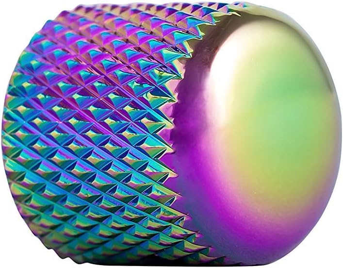 guyker 3Pcs Guitar Potentiometer Knobs with 6mm (0.24") Dia. Shaft Pots - Iron Dome Control Knob Fits for Electric Bass Guitar (Rainbow Chameleon) - Image 2