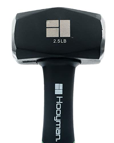 Hooyman 2.5lb Club Sledge Hammer with Heavy Duty Construction, Ergonomic No-Slip H-Grip Handles, Solid Fiberglass Cores, and Epoxy Sealed Heads for Construction, Gardening, Yard Work, and Outdoors - Image 2