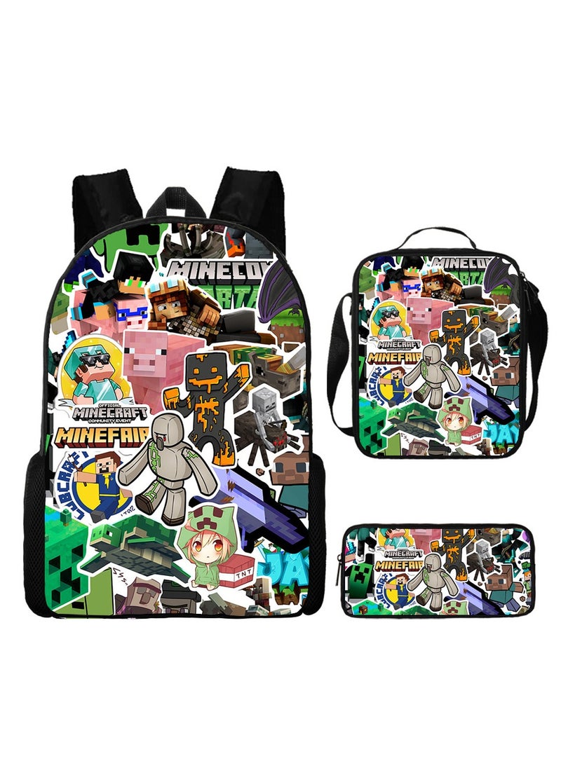 Digital Printing Large Capacity Backpack Three piece Set Lunch Bag Pen Bag Polyester Comfortable Load Reducing Backpack for Students and Children Unisex - pzsku/Z1D4BA42703963DED4288Z/45/_/1705563014/9e11ca5c-3aa0-4766-b122-d88a9b4f4789