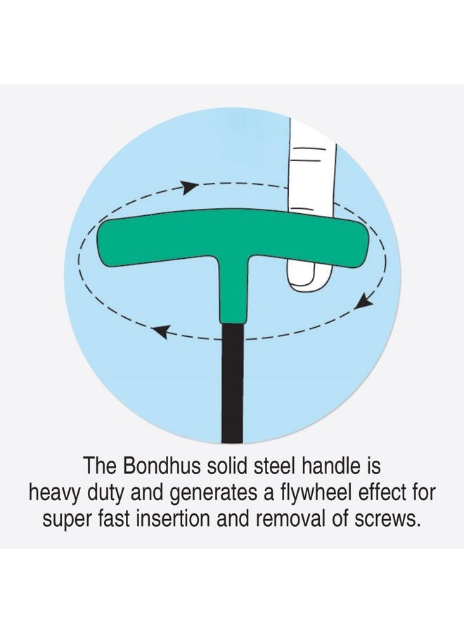 Bondhus 13189 Set of 8 Balldriver and Hex T-handles with Stand, sizes 2-10mm - Image 4